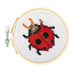 Mini Cross Stitch Embroidery Kit Lieveheersbeestje