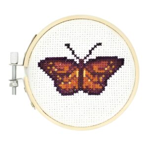 Mini Cross Stitch Embroidery Kit Vlinder