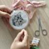 Mini Cross Stitch Embroidery Kit Cat