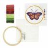 Mini Cross Stitch Embroidery Kit Vlinder
