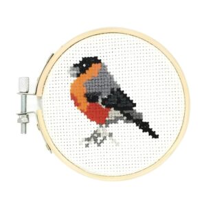 Mini Cross Stitch Embroidery Kit Roodborstje