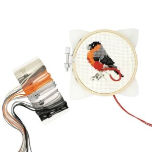 Mini Cross Stitch Embroidery Kit Roodborstje