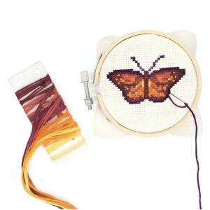 Mini Cross Stitch Embroidery Kit Vlinder