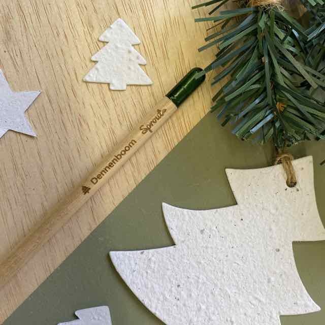 Potlood dat uitgroeit tot een kerstboom