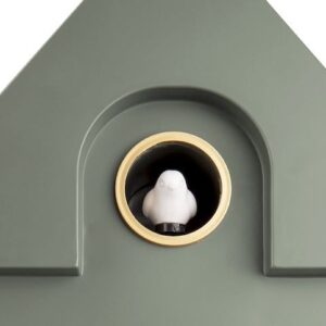 Wall Clock Modern Cuckoo Jungle Green